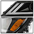 2015 Chevrolet Impala - Driver and Passenger Side Halogen/LED Headlight, With bulb(s), Halogen Models Only; Will Not Fit Xenon/HID Model, Clear Lens, Black Interior, Xtune Series