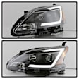 2014 Nissan Sentra - Driver and Passenger Side Halogen/LED Headlight, With bulb(s), Halogen Models Only, Clear Lens, Black Interior, Xtune Series