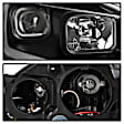 2014 Nissan Sentra - Driver and Passenger Side Halogen/LED Headlight, With bulb(s), Halogen Models Only, Clear Lens, Black Interior, Xtune Series
