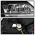 2014 Nissan Sentra - Driver and Passenger Side Halogen/LED Headlight, With bulb(s), Halogen Models Only, Clear Lens, Black Interior, Xtune Series