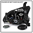 9042973 Driver and Passenger Side Halogen Headlight, With bulb(s), Smoked Lens, Black Interior, DRL Series