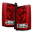 9052958 Driver and Passenger Side LED Tail Light, Without bulb(s), Clear & Red Lens