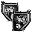 9053023 Driver and Passenger Side Headlight, Black