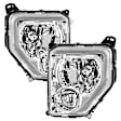 9053030 Driver and Passenger Side Halogen Headlight, Without bulb(s), Chrome