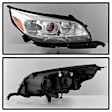 9937057 Passenger Side Halogen Headlight, Without bulb(s), Clear Lens, Chrome Interior, Xtune Series