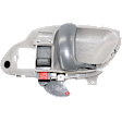 Front, Passenger Side Gray Interior Door Handle, With door lock button