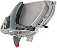 Front, Passenger Side Gray Interior Door Handle, With door lock button