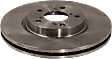 Front, Driver or Passenger Side Brake Disc, Plain Surface, Vented, 5 Lugs, 12.6 In., Pro-Line Series