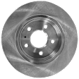 Rear, Driver or Passenger Side Brake Disc, Plain Surface, Solid, 5 Lug Wheels, 11.81 in. Disc Diameter, Sedan/Wagon, Pro-Line Series