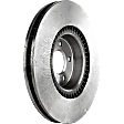 Front, Driver or Passenger Side Brake Disc, Plain Surface, Vented, 5 Lug Wheels, 14.02 in. Disc Diameter, 356mm Front Disc, Pro-Line Series