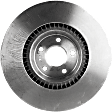 Front, Driver or Passenger Side Brake Disc, Plain Surface, Vented, 5 Lug Wheels, 14.02 in. Disc Diameter, 356mm Front Disc, Pro-Line Series