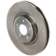 Front, Driver or Passenger Side Brake Disc, Natural Finish, Plain Surface, Vented, 5 Lugs, 344.93 mm, Pro-Line Series