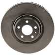 Front, Driver or Passenger Side Brake Disc, Natural Finish, Plain Surface, Vented, 5 Lugs, 344.93 mm, Pro-Line Series