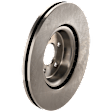 Front, Driver or Passenger Side Brake Disc, Natural Finish, Plain Surface, Vented, 5 Lugs, 344.93 mm, Pro-Line Series