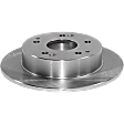 Rear, Driver or Passenger Side Brake Disc, Plain Surface, Solid, 5 Lugs, 10.22 In., Pro-Line Series