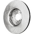Front, Driver or Passenger Side Brake Disc, Plain Surface, Vented, 5 Lug Wheels, 12.28 in. Disc Diameter, Pro-Line Series