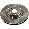Front, Driver or Passenger Side Brake Disc, Natural Finish, Plain Surface, Vented, 5 Lugs, 344.68 mm, Pro-Line Series