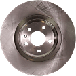Front, Driver or Passenger Side Brake Disc, Natural Finish, Plain Surface, Vented, 5 Lugs, 344.68 mm, Pro-Line Series