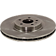 Front, Driver or Passenger Side Brake Disc, Natural Finish, Plain Surface, Vented, 5 Lugs, 344.68 mm, Pro-Line Series