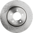 Front, Driver or Passenger Side Brake Disc, Plain Surface, Vented, 5 Lugs, 338.07 mm, 3.0L, 6Cyl, Pro-Line Series