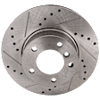 2015 BMW 320i - Front, Driver or Passenger Side Brake Disc, Cross-drilled and Slotted, Vented, 5 Lugs, 2.0L 4Cyl, Pro-Line Series