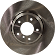 Front, Driver or Passenger Side Brake Disc, Plain Surface, Vented, 5 Lug Wheels, 13 in. OD Disc Diameter, Europe, Pro-Line Series