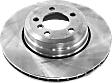 Rear, Driver or Passenger Side Brake Disc, Plain Surface, Vented, 5 Lugs, 344.68 mm, Pro-Line Series