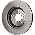 Front, Driver or Passenger Side Brake Disc, Plain Surface, Vented, 5 Lug Wheels, 11.69 in. Disc Diameter, Pro-Line Series