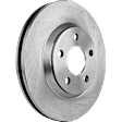 Front, Driver or Passenger Side Brake Disc, Plain Surface, Vented, 5 Lugs, 11.93 in. Disc Diameter, Pro-Line Series