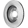 Front, Driver or Passenger Side Brake Disc, Plain Surface, Vented, 5 Lugs, 11.93 in. Disc Diameter, Pro-Line Series