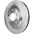 Front, Driver or Passenger Side Brake Disc, Plain Surface, Vented, 5 Lugs, 11.93 in. Disc Diameter, Pro-Line Series