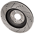 2015 Chevrolet Impala Limited - Front, Driver or Passenger Side Brake Disc, Natural Finish, Cross-drilled and Slotted, Vented, 5 Lugs, 323 mm, Police & Taxi Pkg, 3.6L 6Cyl, Pro-Line Series