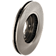 Front, Driver or Passenger Side Brake Disc, Plain Surface, Vented, 5 Lugs, For Models With 296mm Front Disc, Single Piston Front Calipers, Pro-Line Series