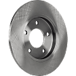 Rear, Driver or Passenger Side Brake Disc, Natural Finish, Plain Surface, Solid, 5 Lugs, 277.88 mm, Pro-Line Series