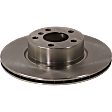 Rear, Driver or Passenger Side Brake Disc, Natural Finish, Plain Surface, Vented, 5 Lugs, 330 mm, Pro-Line Series