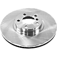 Front, Driver or Passenger Side Brake Disc, Natural Finish, Plain Surface, Vented, 5 Lugs, 347.98 mm, Pro-Line Series