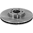 Front, Driver or Passenger Side Brake Disc, Natural Finish, Plain Surface, Vented, 5 Lugs, 331.98 mm, 3.0L, 6Cyl, Pro-Line Series