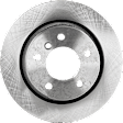 Rear, Driver or Passenger Side Brake Disc, Plain Surface, Vented, 5 Lug Wheels, 11.57 in. Disc Diameter, E85 Body/E86 Body, Pro-Line Series