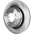 Rear, Driver or Passenger Side Brake Disc, Plain Surface, Vented, 5 Lug Wheels, 11.57 in. Disc Diameter, E85 Body/E86 Body, Pro-Line Series