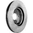Front, Driver or Passenger Side Brake Disc, Natural Finish, Plain Surface, Vented, 5 Lugs, 321 mm, Pro-Line Series
