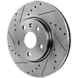2016 Buick LaCrosse Base - Front, Driver or Passenger Side Brake Disc, Natural Finish, Cross-drilled and Slotted, Vented, 5 Lugs, 321 mm, 3.6L 6Cyl, Pro-Line Series