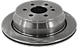 Rear, Driver or Passenger Side Brake Disc, Natural Finish, Plain Surface, Vented, 6 Lugs, 324 mm, Pro-Line Series