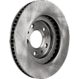Front, Driver or Passenger Side Brake Disc, Plain Surface, Vented, 5 Lugs, 11.93 in. Disc Diameter, For Models With Standard Suspension, Pro-Line Series