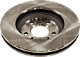 Front, Driver or Passenger Side Brake Disc, Plain Surface, Vented, 5 Lugs, 11.93 in. Disc Diameter, Pro-Line Series