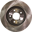 Front, Driver or Passenger Side Brake Disc, Plain Surface, Vented, 5 Lugs, 11.93 in. Disc Diameter, Pro-Line Series