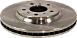 Front, Driver or Passenger Side Brake Disc, Plain Surface, Vented, 5 Lugs, 11.93 in. Disc Diameter, Pro-Line Series