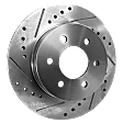1990 Chevrolet K1500 - Front, Driver or Passenger Side Brake Disc, Natural Finish, Cross-drilled and Slotted, Vented, 6 Lugs, 295 mm, Extended Cab Pickup, 4.3L 6Cyl, Pro-Line Series