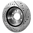 1990 Chevrolet K1500 - Front, Driver or Passenger Side Brake Disc, Natural Finish, Cross-drilled and Slotted, Vented, 6 Lugs, 295 mm, Extended Cab Pickup, 4.3L 6Cyl, Pro-Line Series