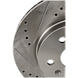 Rear, Driver or Passenger Side Brake Disc, Cross-drilled and Slotted, Vented, 5 Lugs, 12.4 in. Disc Diameter, Pro-Line Series
