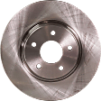 Front, Driver or Passenger Side Brake Disc, Natural Finish, Plain Surface, Vented, 5 Lugs, 295.91 mm, Pro-Line Series